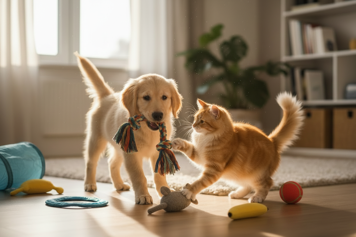 Enriquecimento Ambiental: Por Que os Brinquedos São Essenciais para a Saúde do Seu Cão ou Gato?